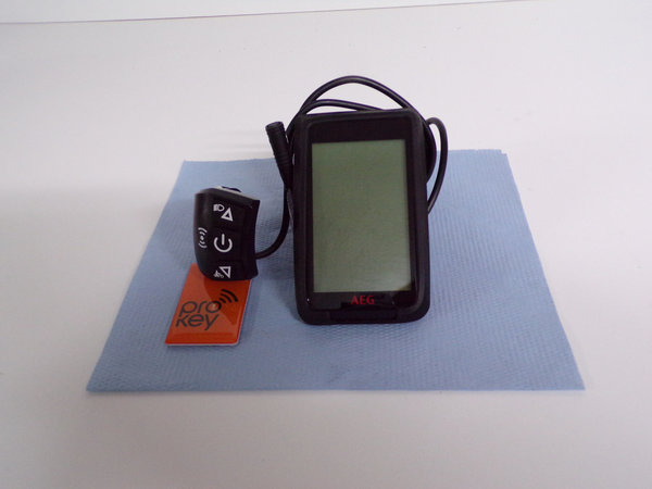 36V E-Bike AEG LCD Display + KeyCard, 6 Pin, Art. 337103, gebr.